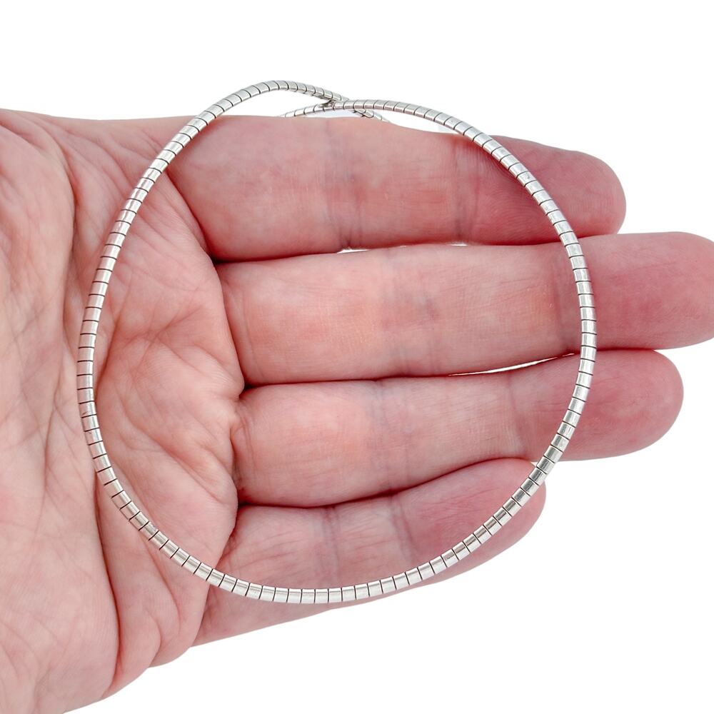 Vintage Sterling Silver 925 Omega Necklace 18"